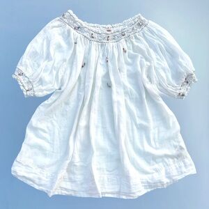 Free People atlas rose mini dress in white